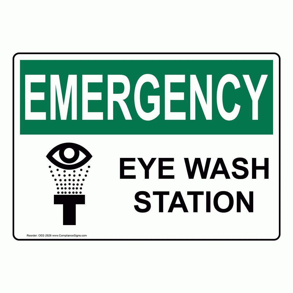 Osha Sign - Emergency Eye Wash Station Sign - Emergency Response in Printable Eyewash Station Sign