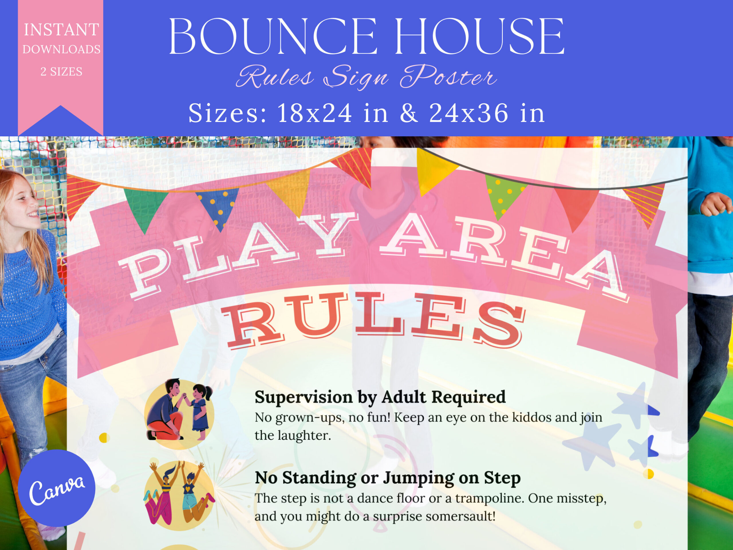 Outdoor Bounce House Rules Sign Printable Kids Play Rules Soft regarding Bounce House Rules Printable