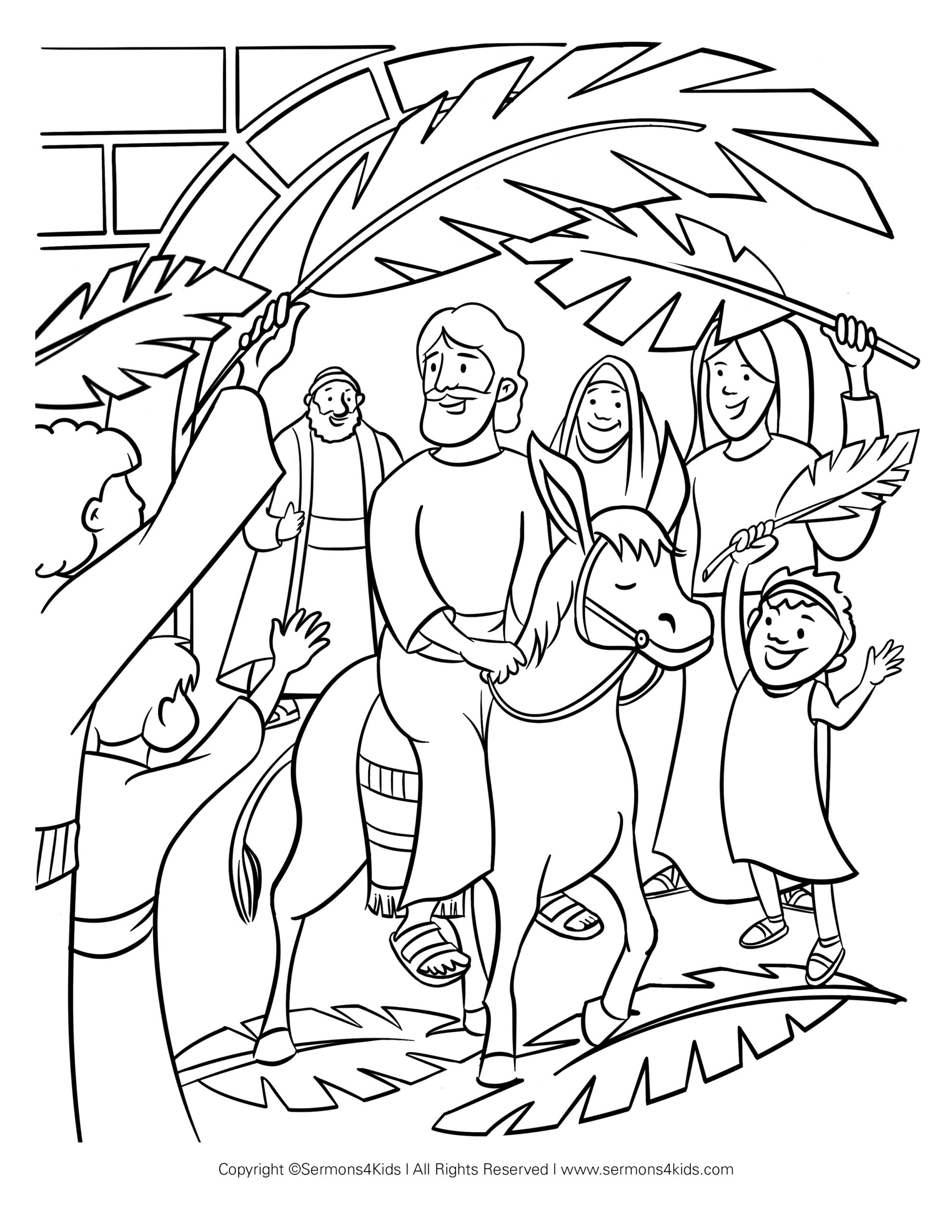 Palm Sunday | Children&amp;#039;S Sermons From Sermons4Kids | Sermons4Kids with Free Printable Holy Week Coloring Pages