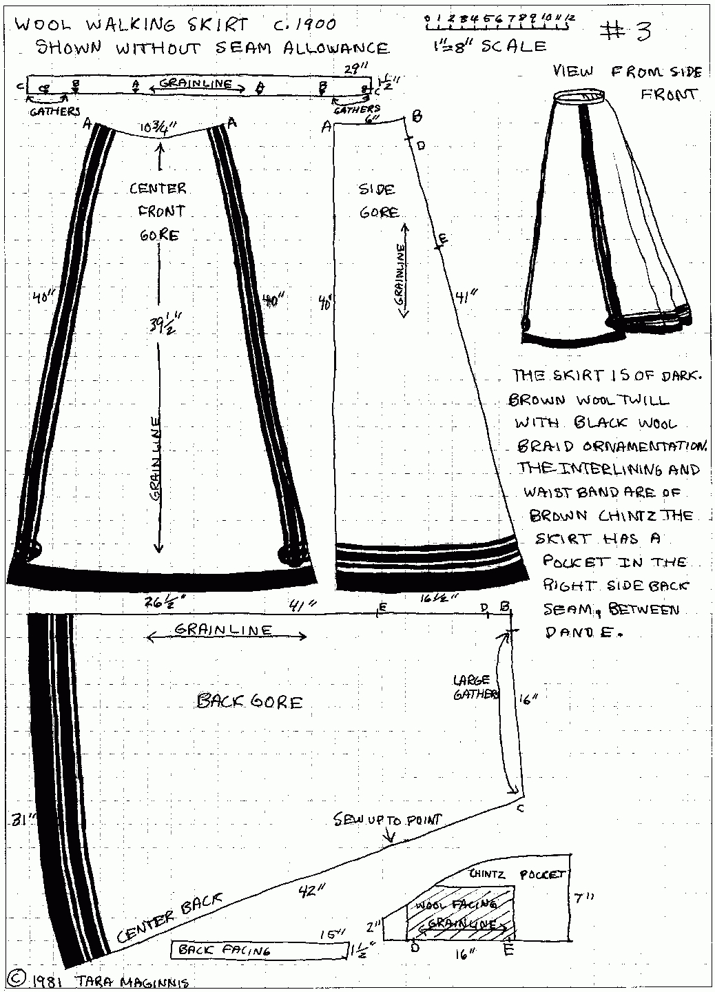 Pattern Time with Printable Victorian Walking Skirt Pattern Free