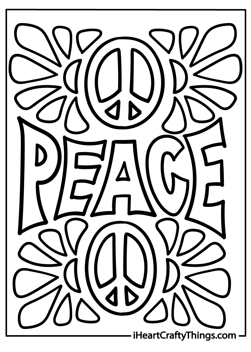 Peace Coloring Pages (100% Free Printables) regarding Free Printable Peace Sign Coloring Pages