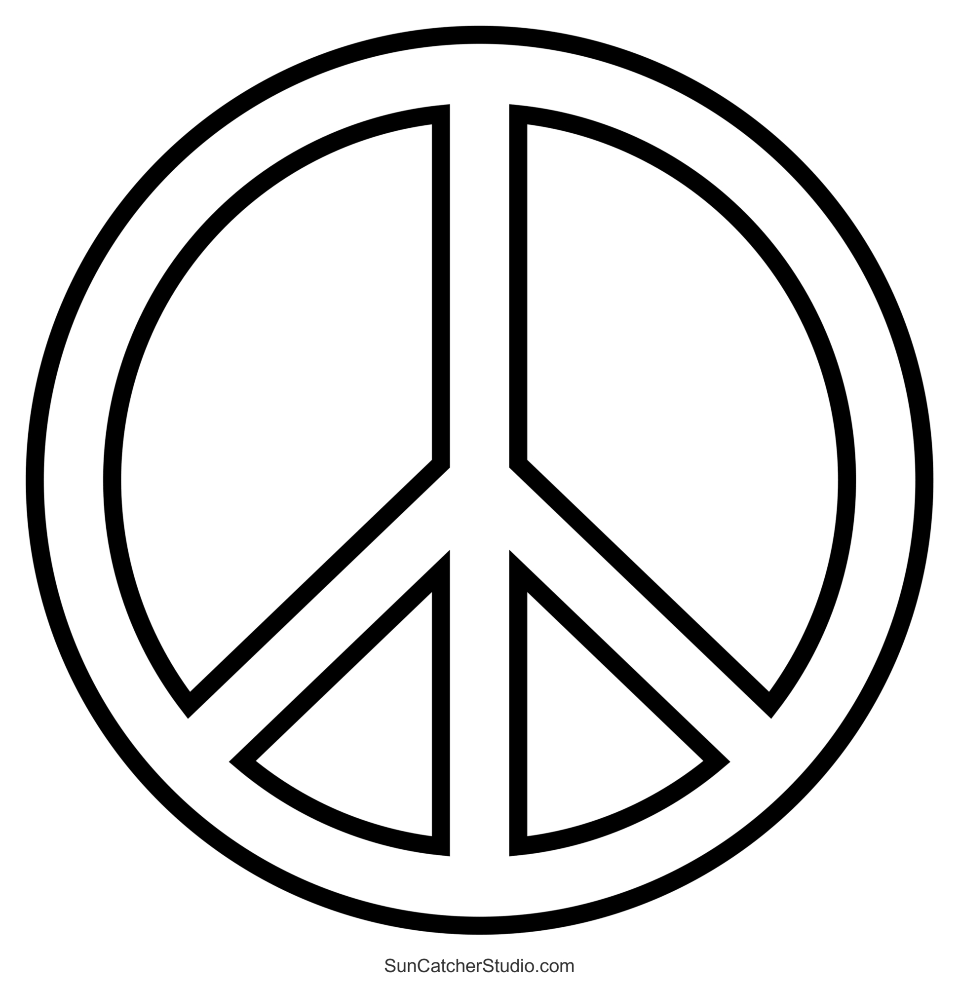 Peace Sign (Love And Peace Symbol Clipart &amp;amp; Templates) – Free for Free Printable Peace Sign Coloring Pages