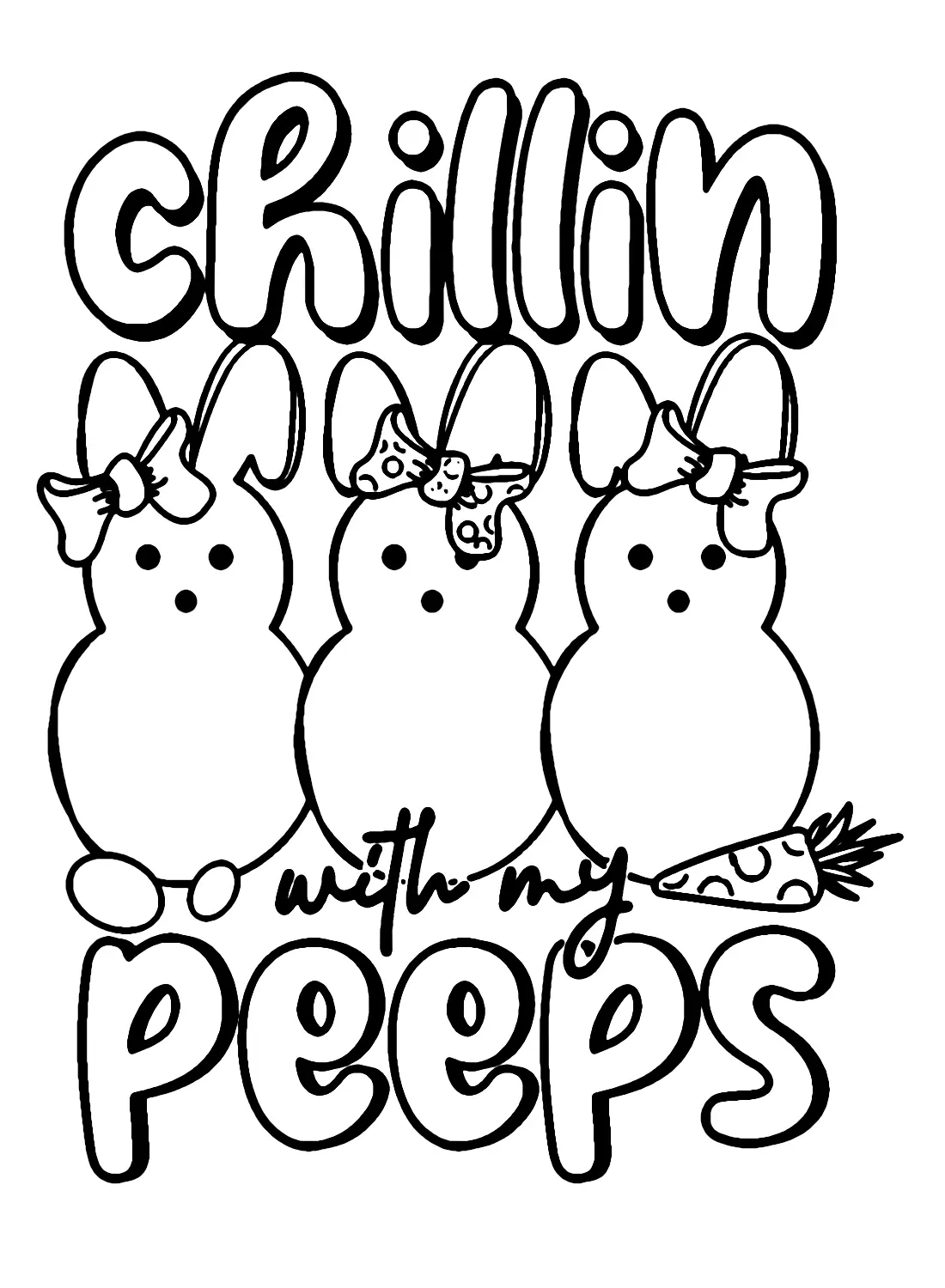 Peeps Coloring Pages To Print - Free Printable Coloring Pages intended for Free Printable Peeps Template