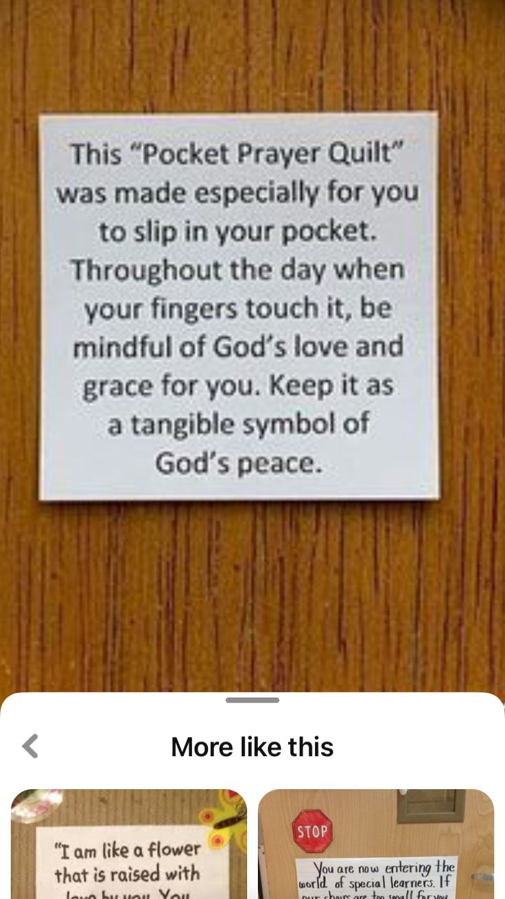 Pin Page inside Free Printable Pocket Prayer Quilt Poem