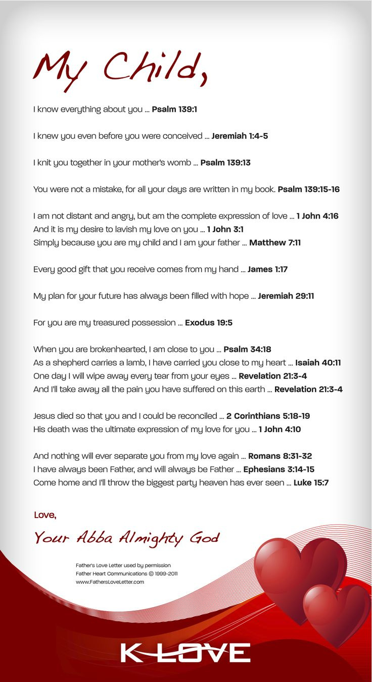 Pin Page regarding Printable Love Letter from God