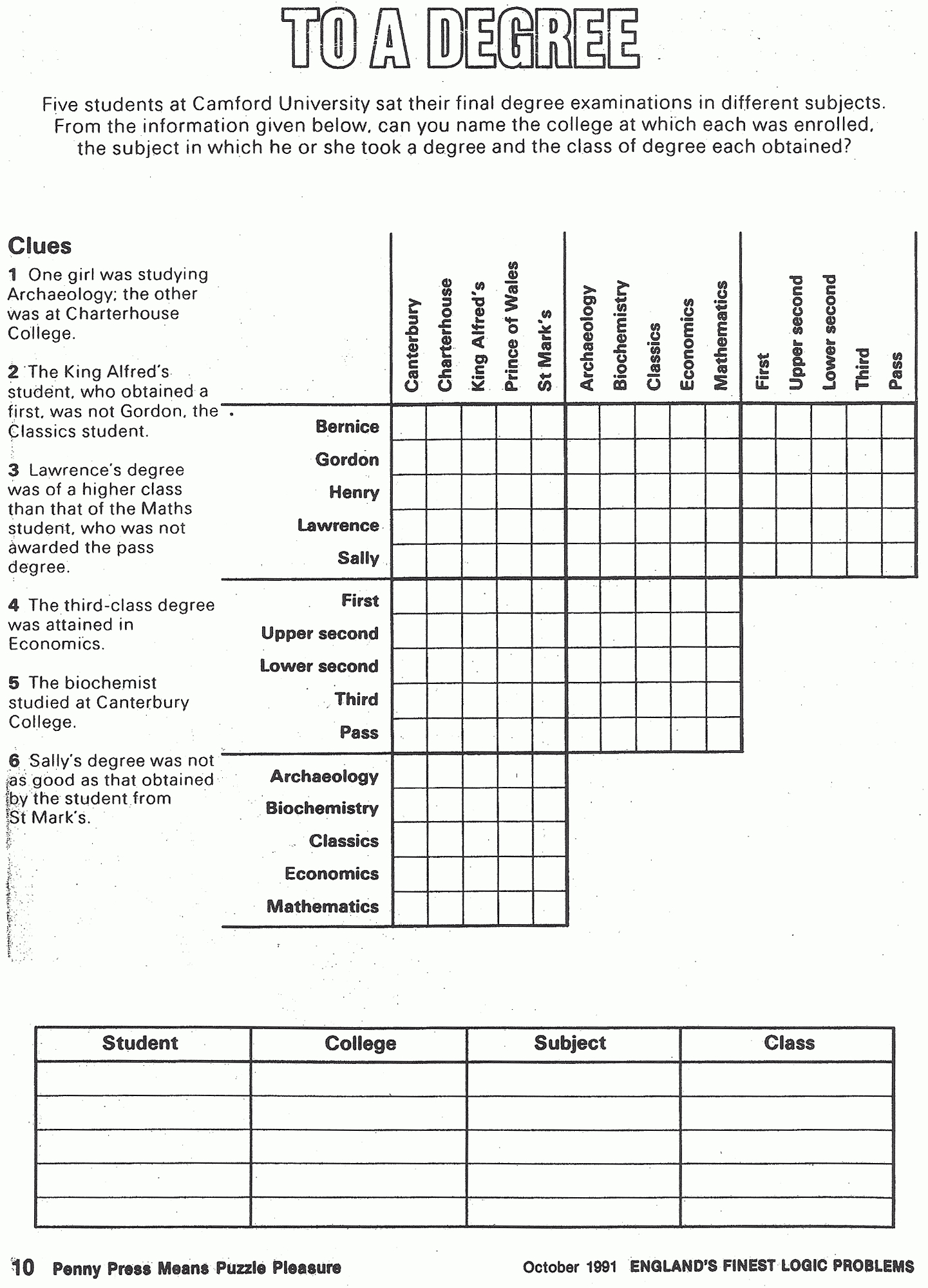 Pin Page within Free Printable Logic Puzzles With Grids