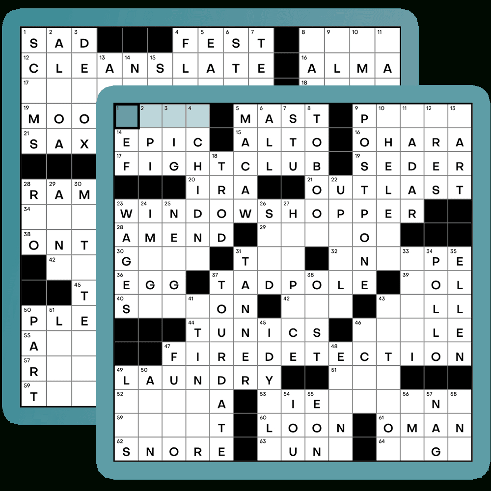 Play The Universal Crossword: Daily Crossword Puzzle With with Universal Crosswords Printable