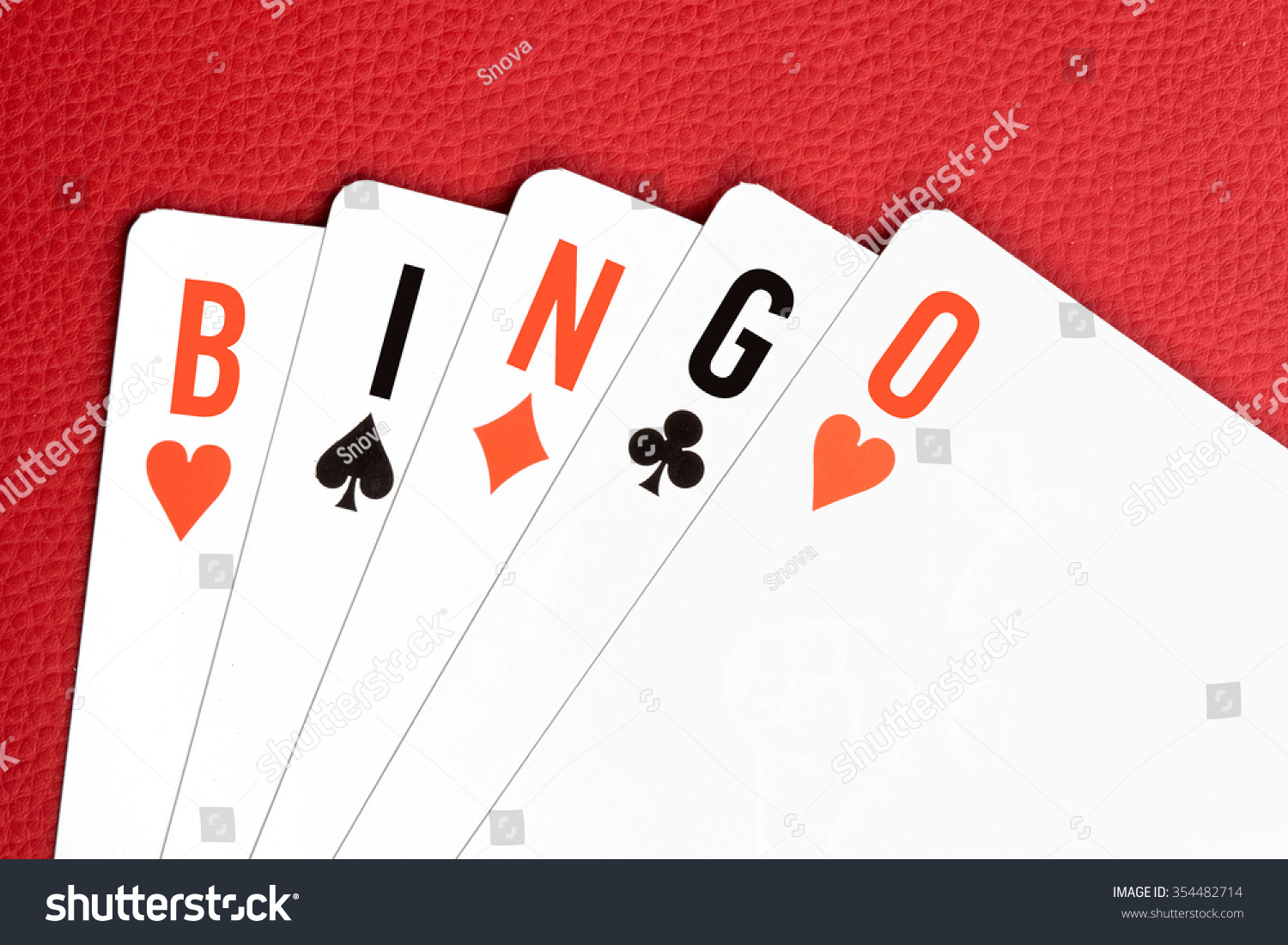 Playing Cards Bingo Text Stock Photo 354482714 | Shutterstock in Bingo With A Deck Of Cards
