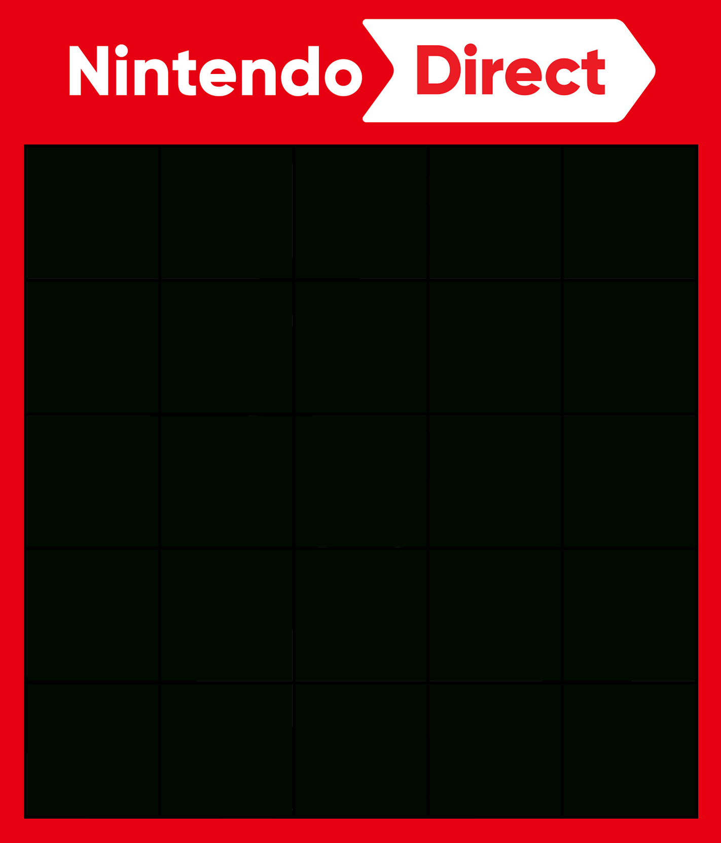 Plum&amp;#039;S Nintendo Direct Famibingo Bonanza | Event Closed Until in Nintendo Direct Bingo Card Template