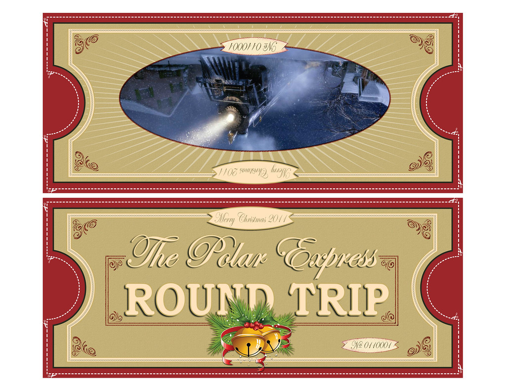 Polar Express Tickets Fold 8.5X11 | Free Printable Polar Exp… | Flickr within Polar Express Ticket Printable Free