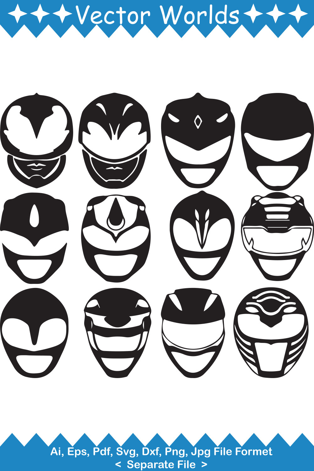 Power Ranger Mask Svg Vector Design with regard to Free Printable Power Ranger Mask Template