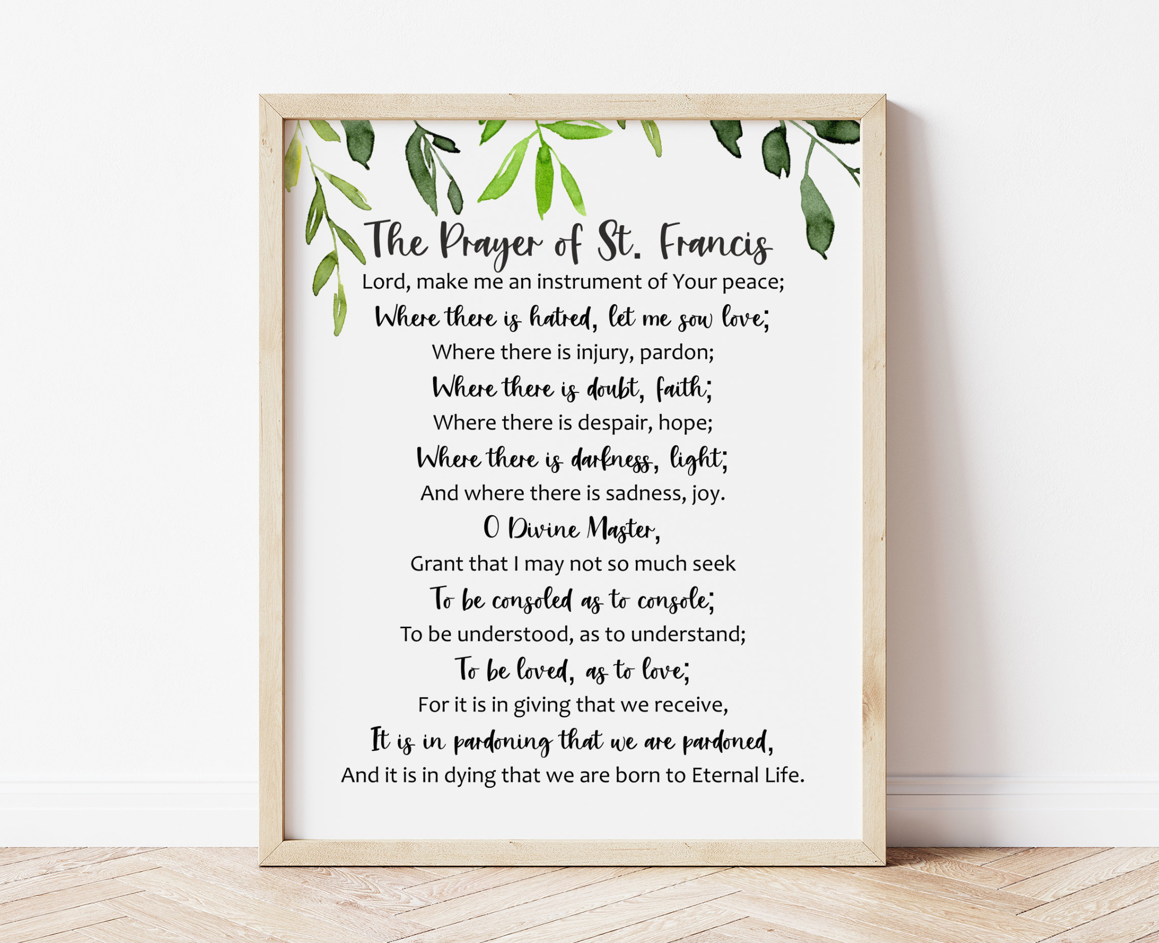 Prayer Of St. Francis Printable - Etsy within Print Printable Prayer of St Francis of Assisi