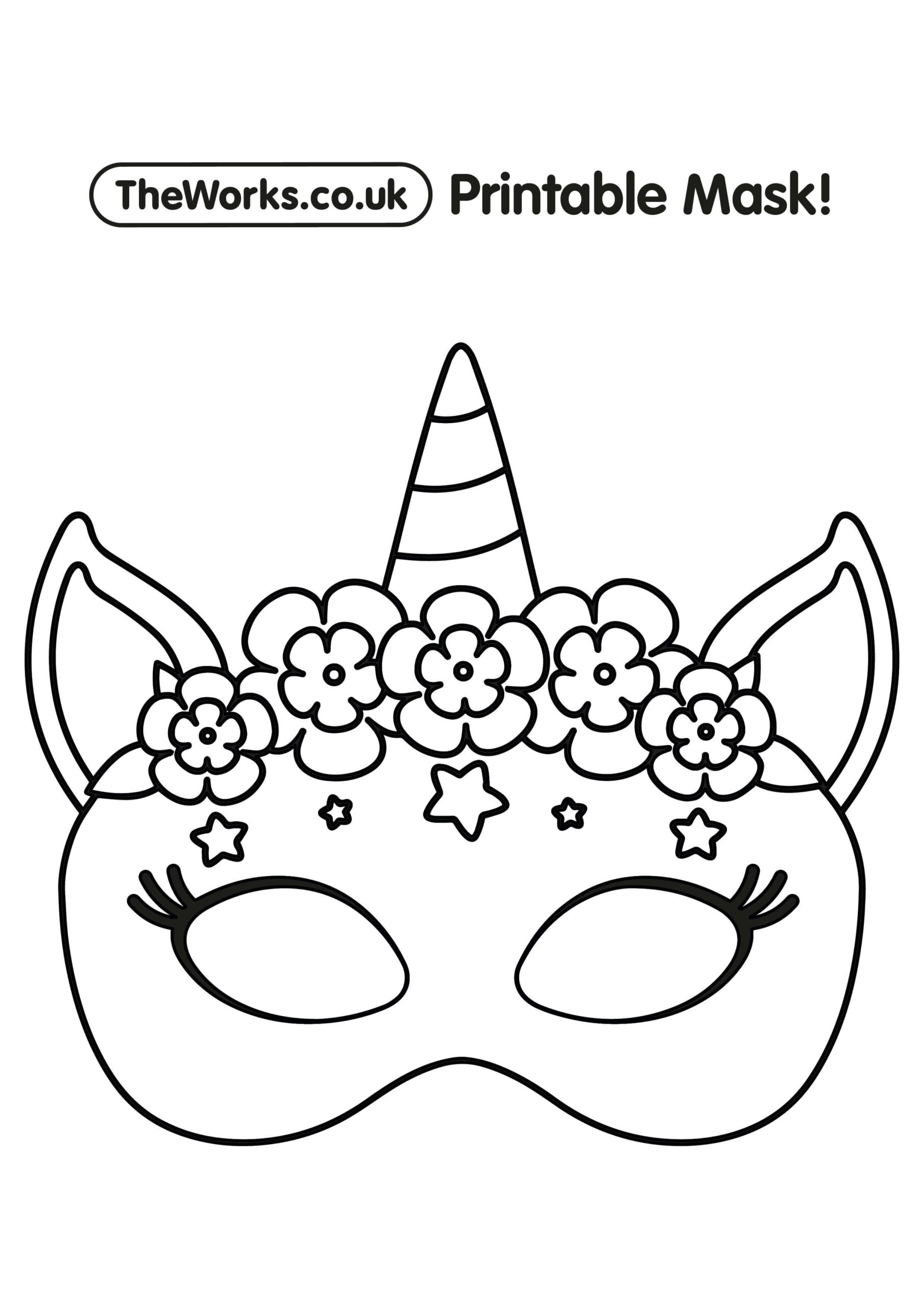 Print At Home Animal Masks | The Works with regard to Free Printable Unicorn Mask Template