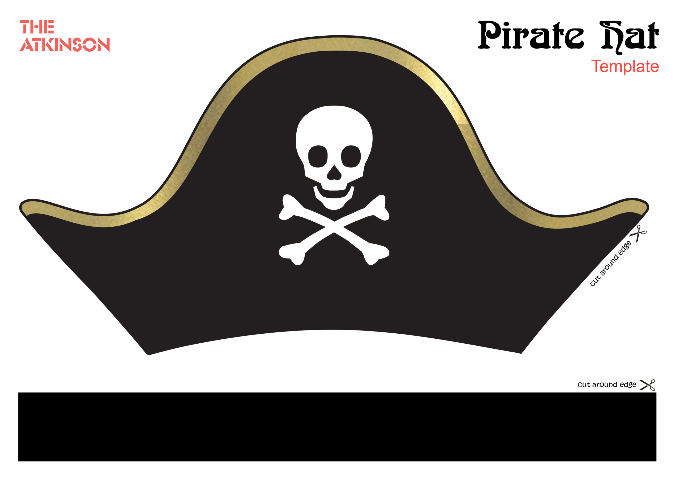 Print Your Own Pirate Hat - The Atkinsonthe Atkinson inside Printable Cut Out Pirate Hat Template