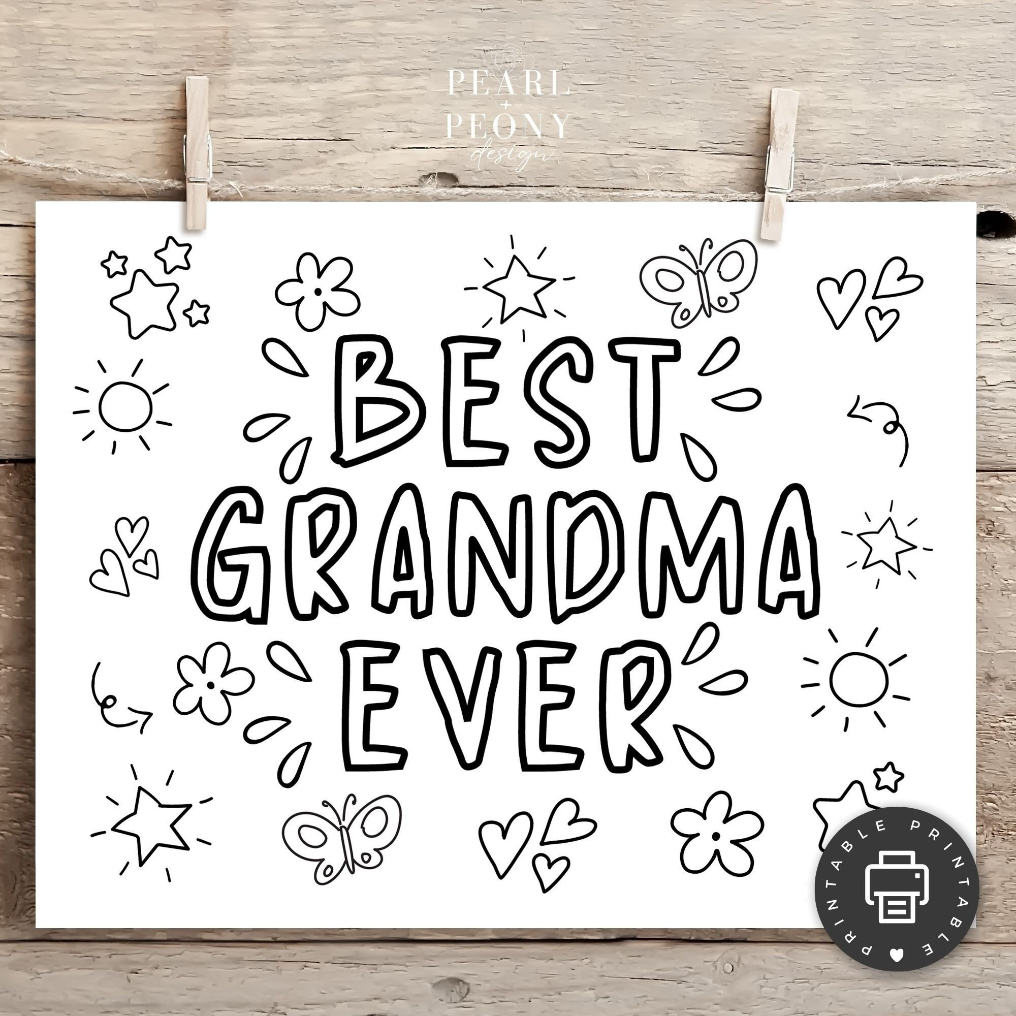 Printable Best Grandma Ever Coloring Page, Mother&amp;#039;S Day Card From for Mother&amp;#039;S Day Printable For Grandma