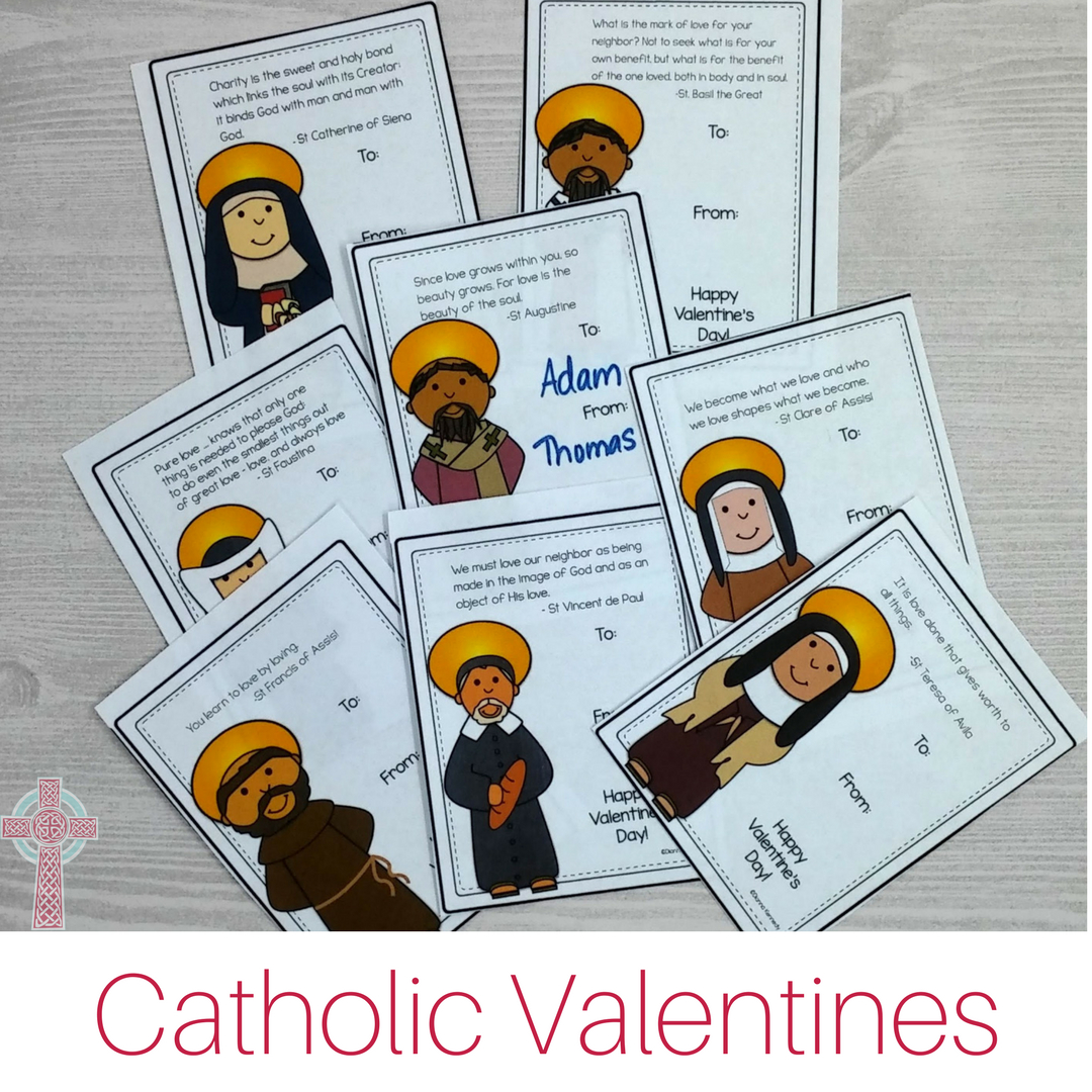 Printable Catholic Valentines For Kids (And Moms, Too!) - The with Free Printable Catholic Valentines