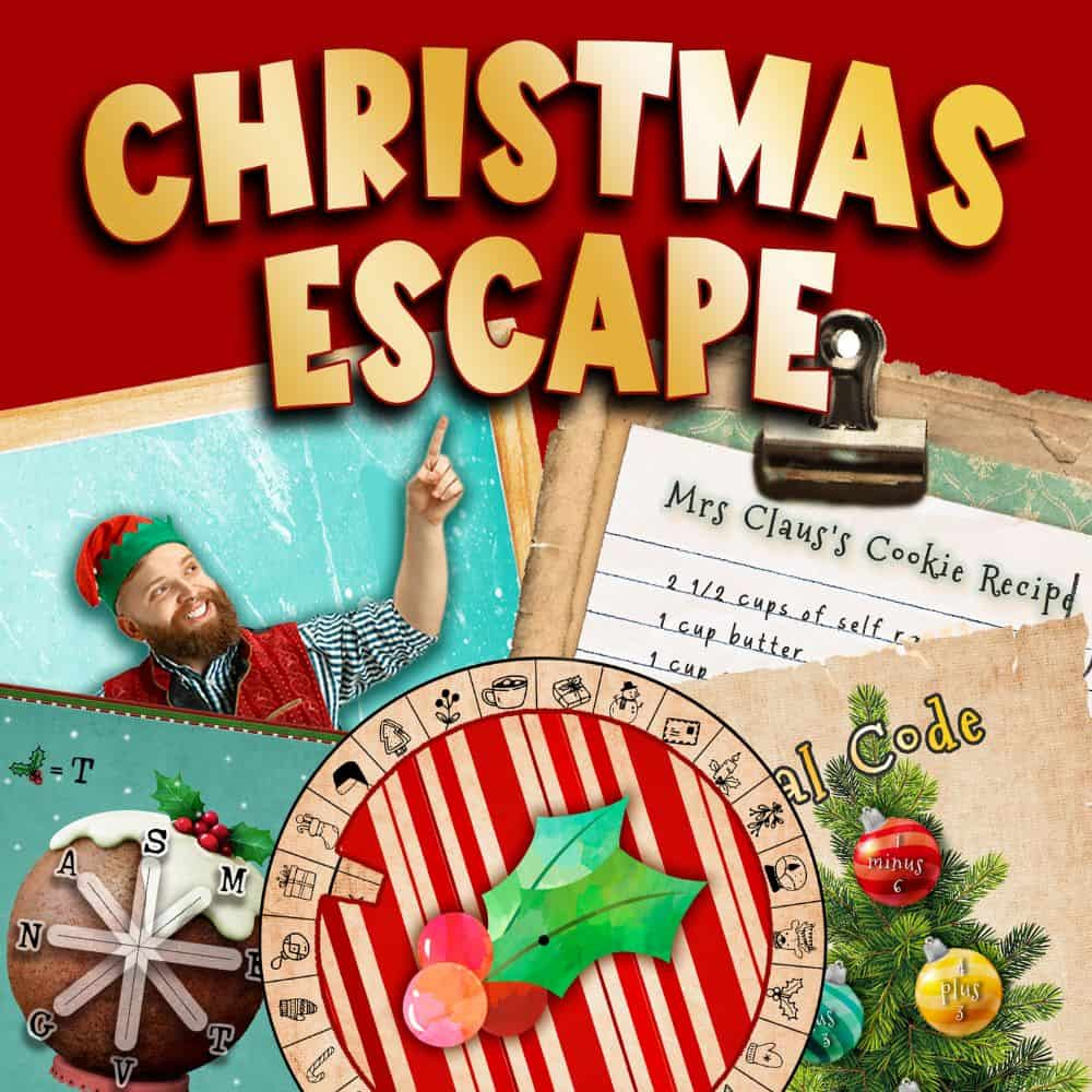 Printable Christmas Family Escape Room Game - Lock Paper Escape pertaining to Free Christmas Escape Room Printable