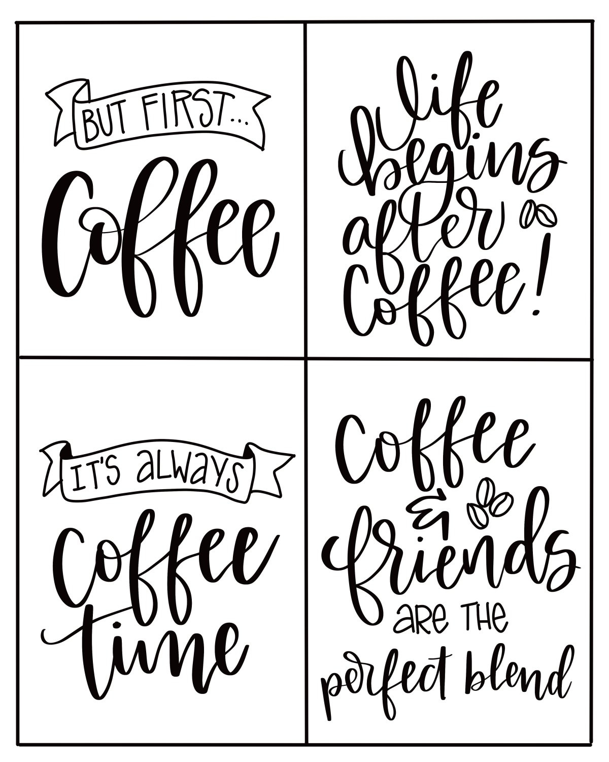 Printable Coffee Gift Tags - Amy Latta Creations in Free Printable Coffee Gift Tags