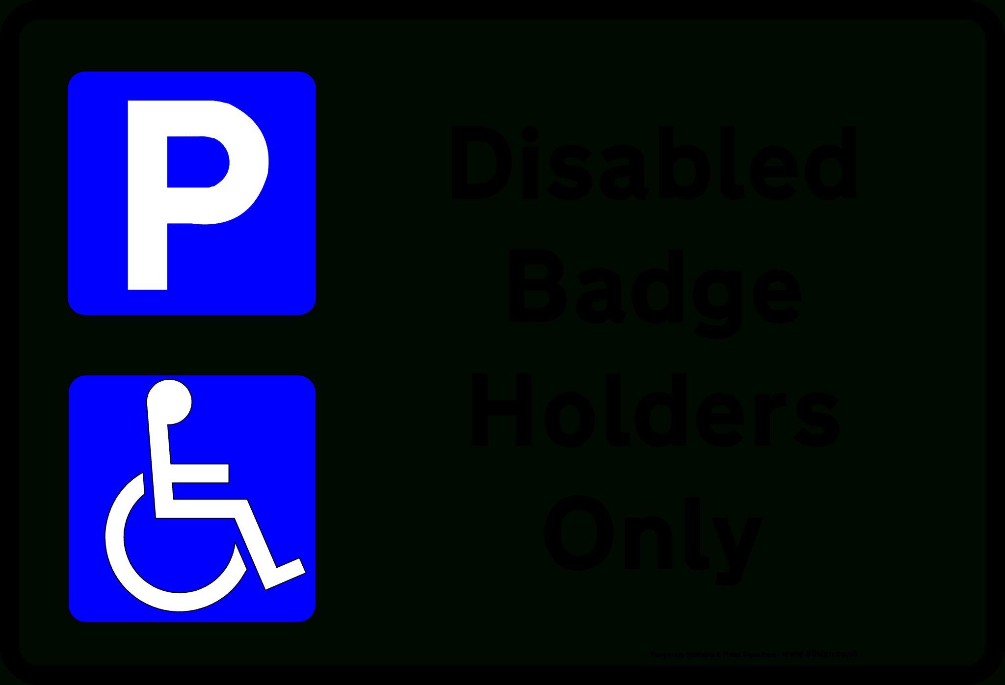 Printable Disabled Parking Sign Low Cost Vinyl Or Free Template intended for Printable Disabled Parking Sign