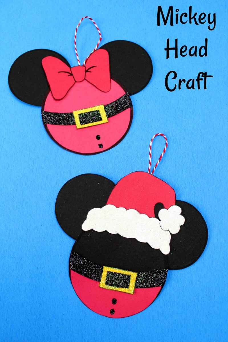 Printable Disney Santa Mickey Head Craft - Mama Likes This inside Printable Disney Christmas Decorations