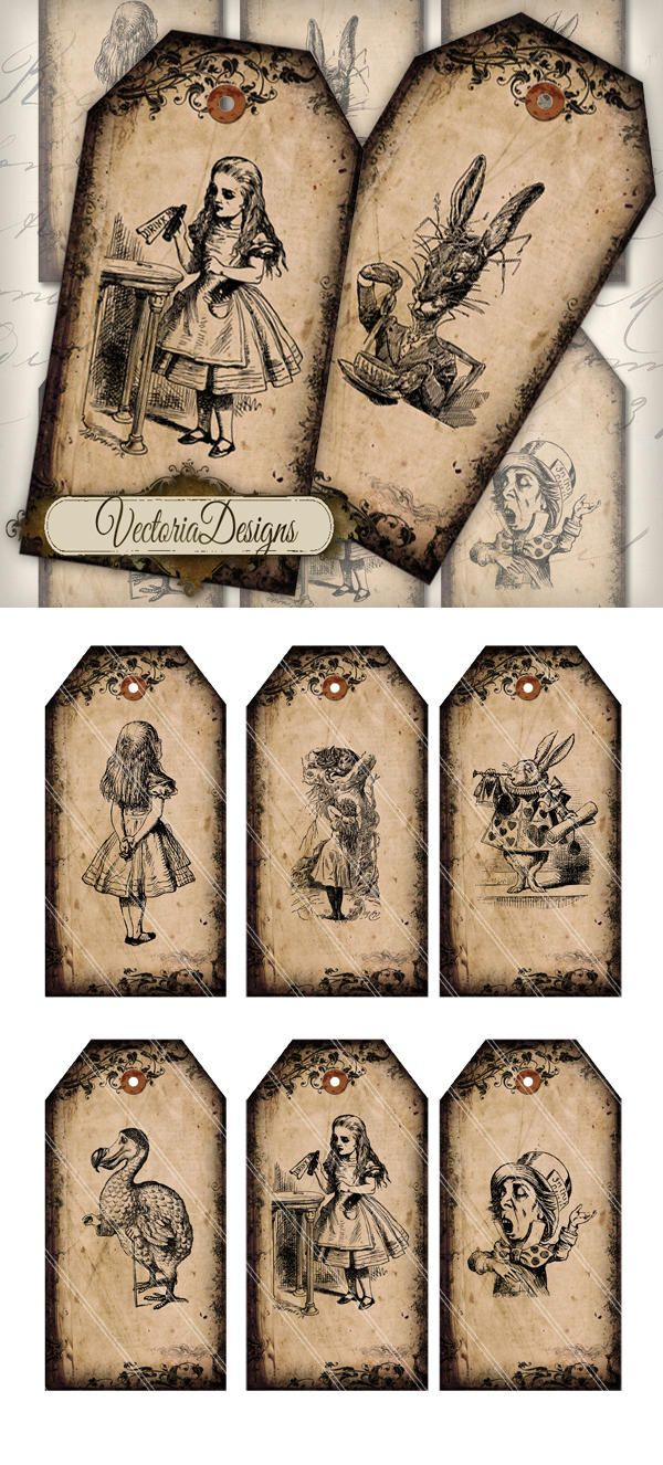 Printable Editable Alice In Wonderland Ticketsvectoriadesigns regarding Vectoria Designs Free Printables