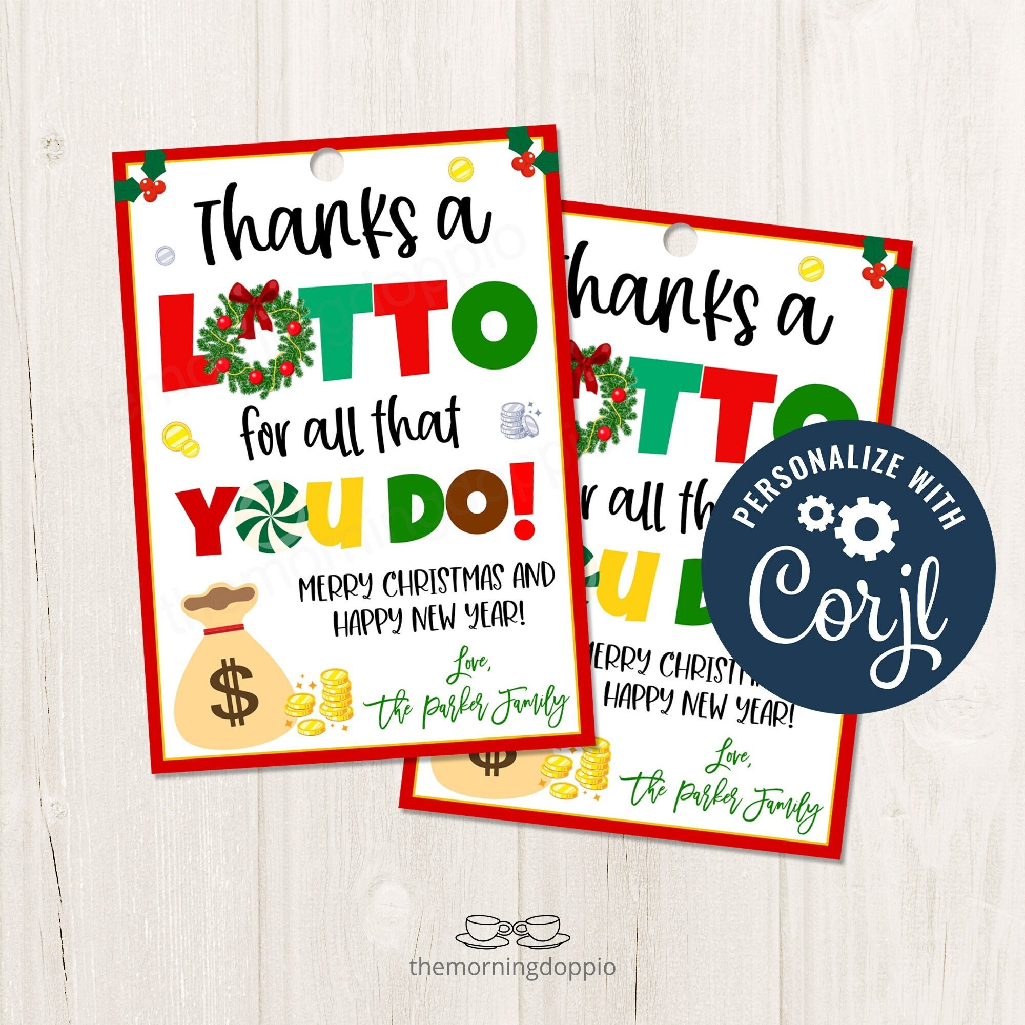 Printable/Editable Thanks A Lotto For All You Do Lottery for Thanks A Lotto For All You Do Free Printable