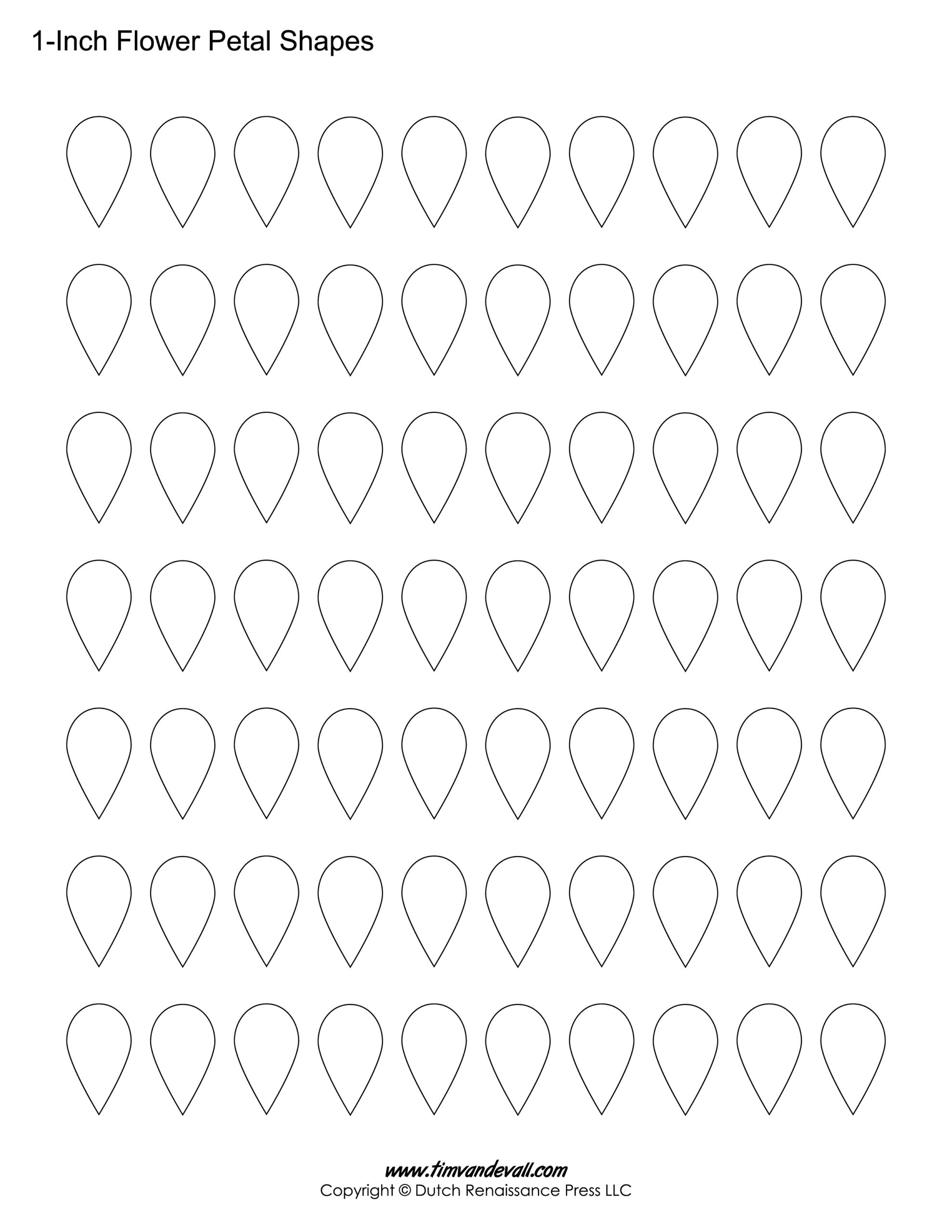 Printable Flower Petal Templates For Making Paper Flowers pertaining to Flower Leaf Template Printable