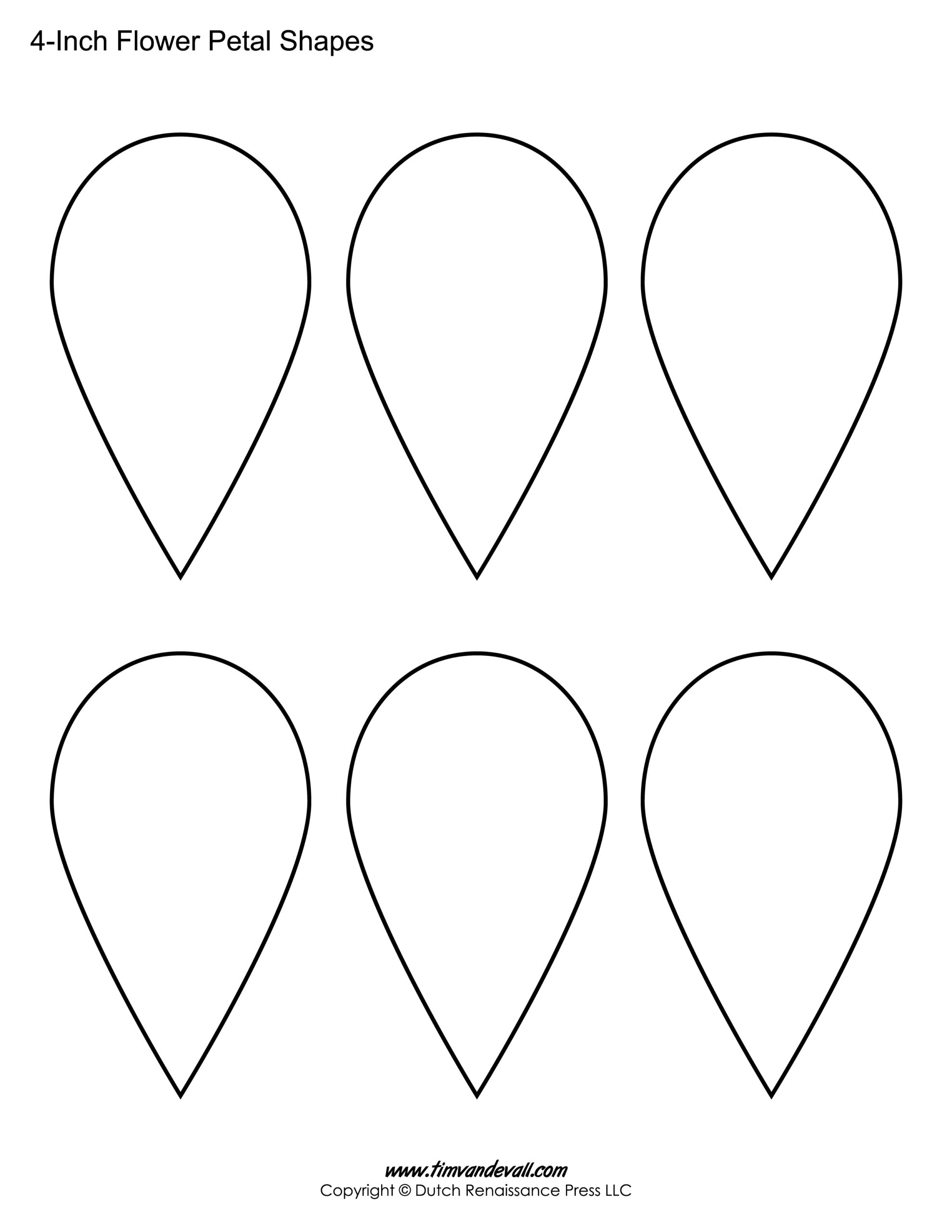 Printable Flower Petal Templates For Making Paper Flowers pertaining to Flower Leaf Template Printable