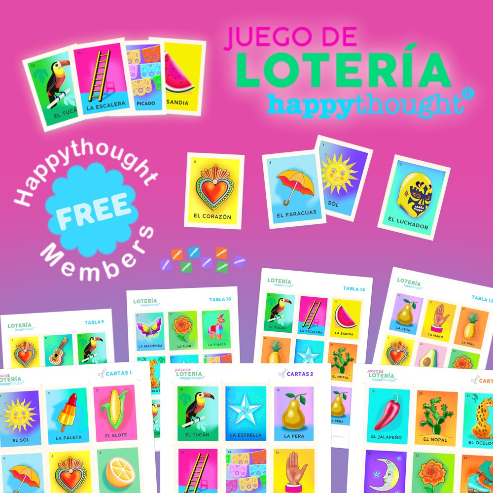 Printable Mexican Lotería Game. Get Lucky Today • Happythought with regard to Downloadable Printable Loteria Cards Free