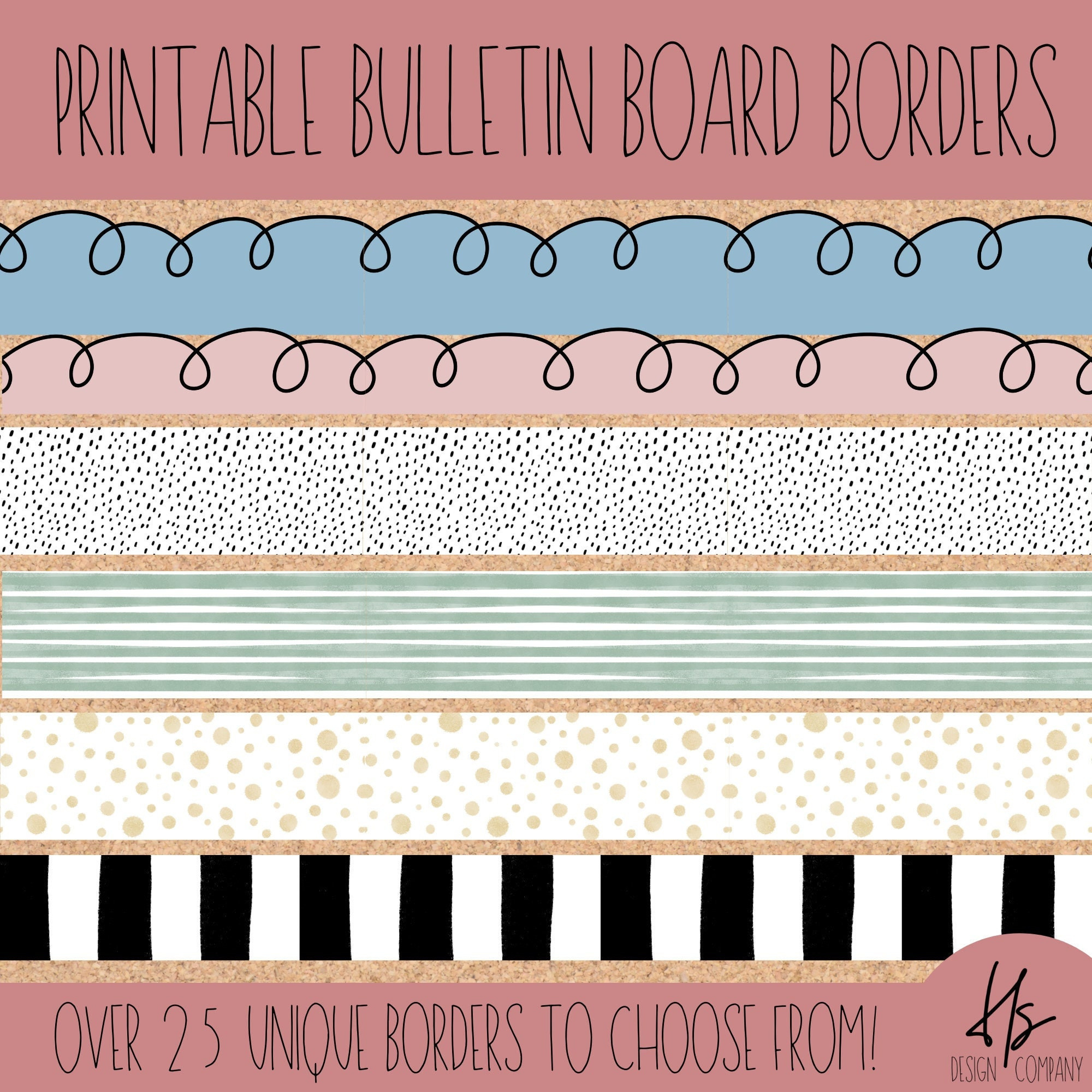 Printable Modern Colorful Bulletin Board Borders Printable in Border For Bulletin Board Printable