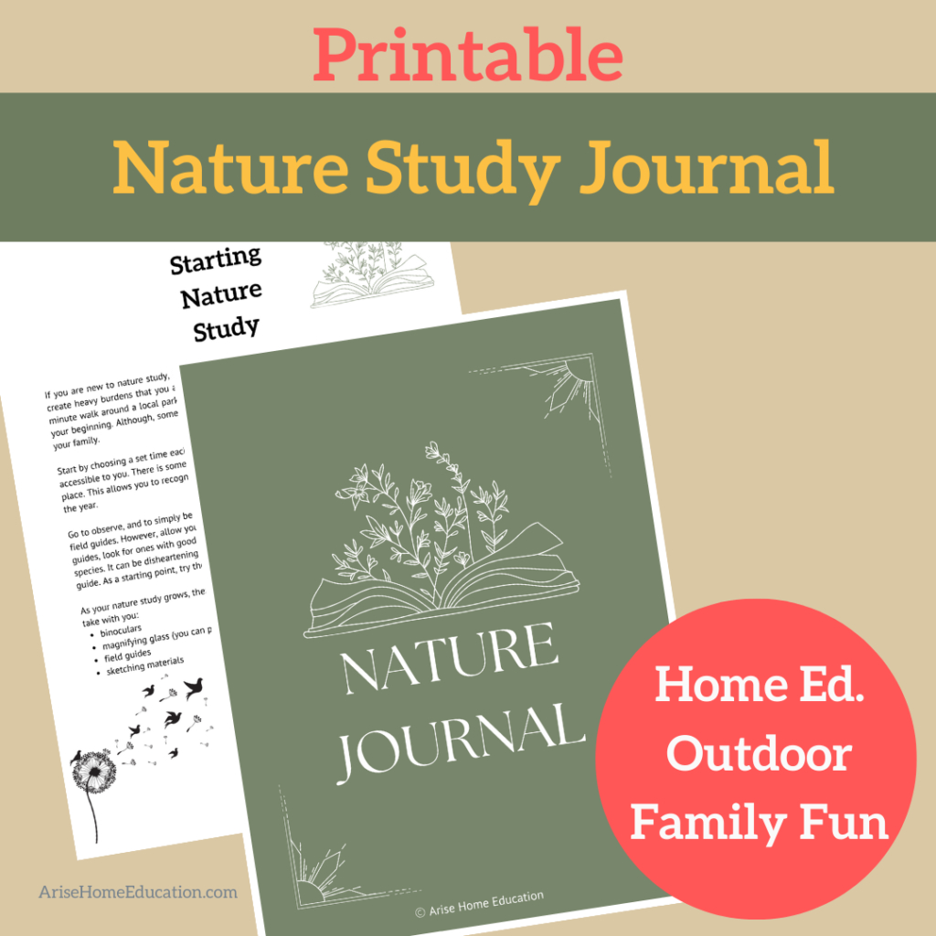 Printable Nature Journal Pages - Arise Home Education in Free Nature Journal Printables