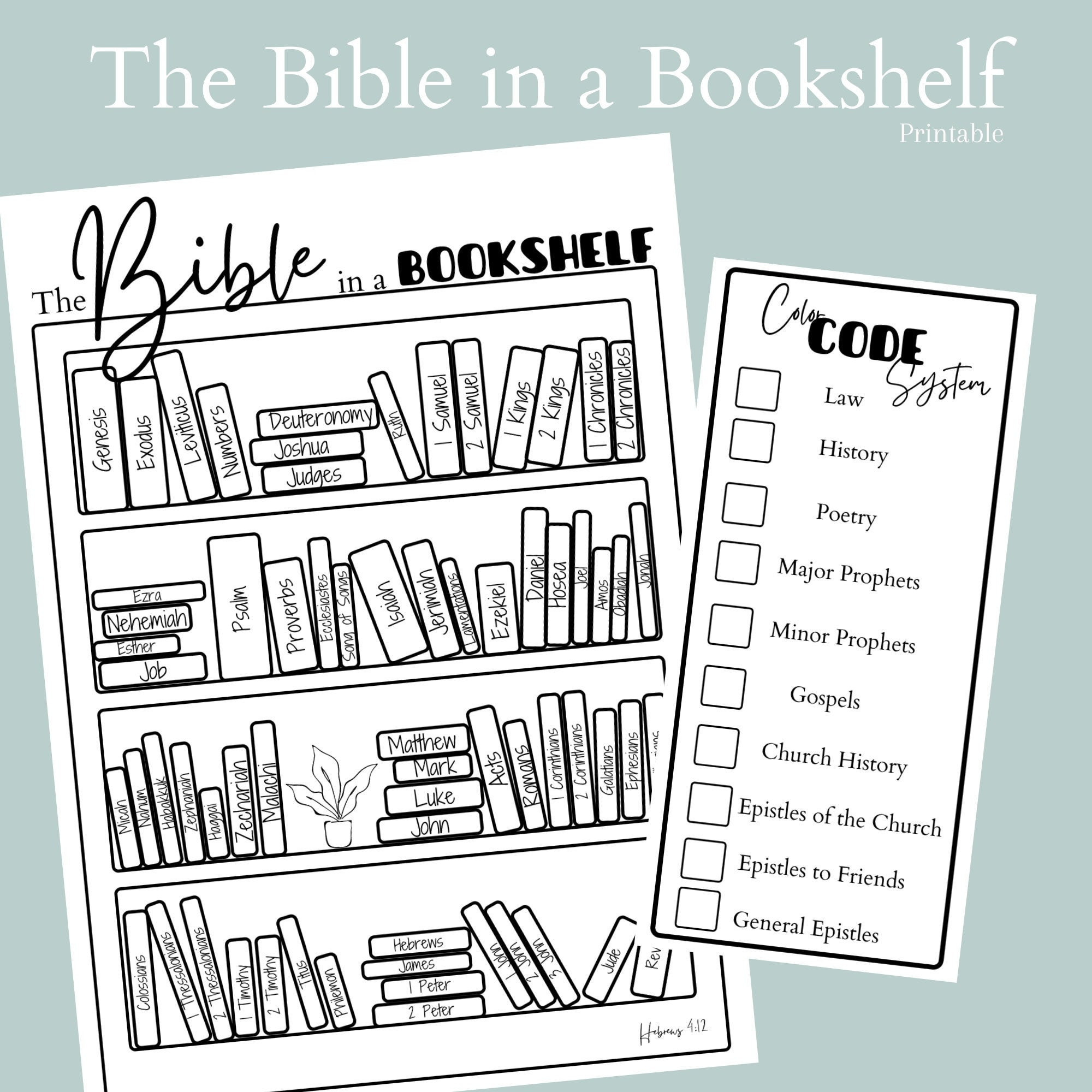 Printable Pdf The Bible In A Bookshelf Bible Reading Tracker Books within Bible Bookshelf Printable Free