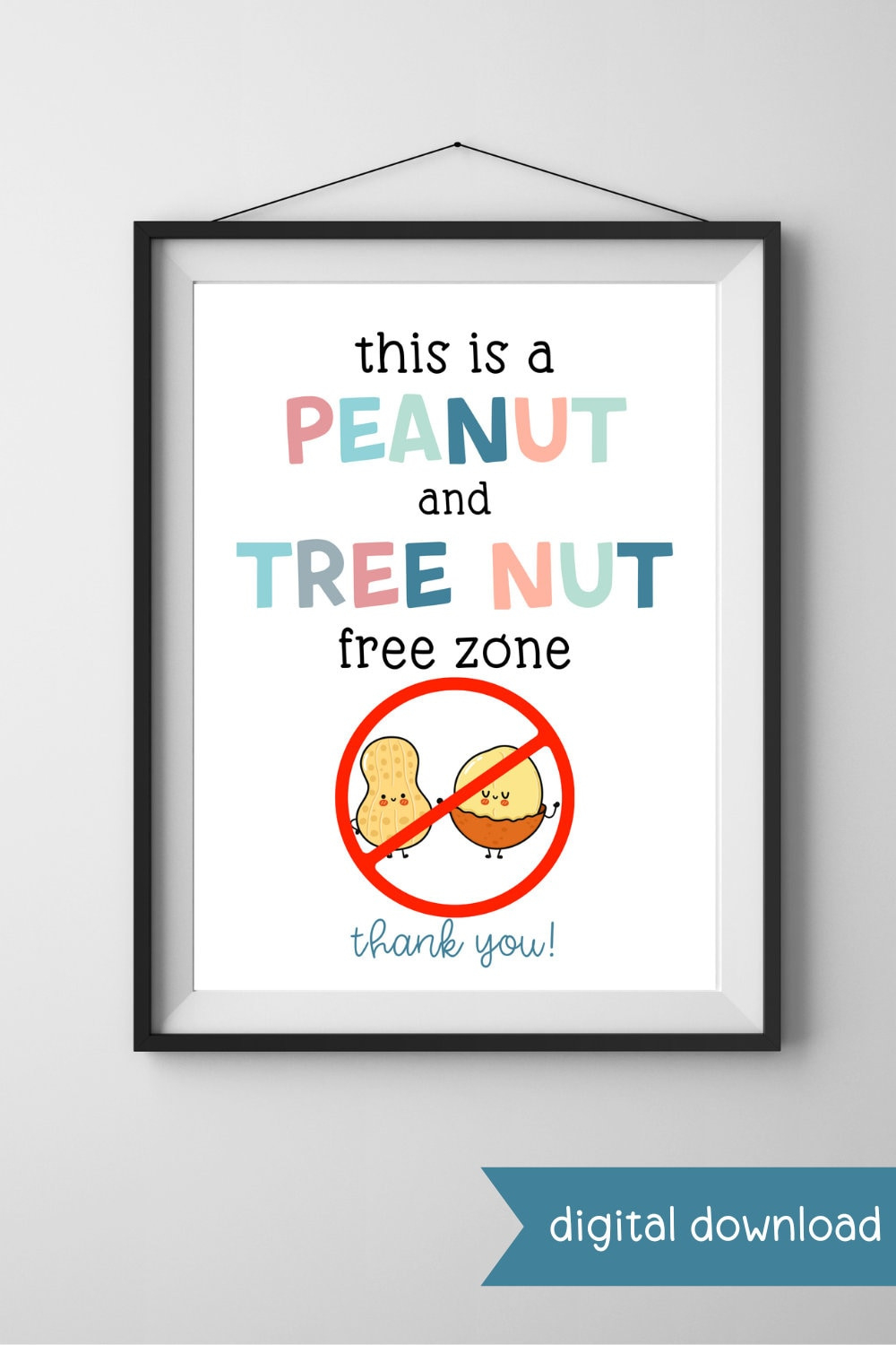 Printable Peanut And Tree Nut Free Zone Sign Food Allergy Sign pertaining to Free Printable Nut Free Zone Sign