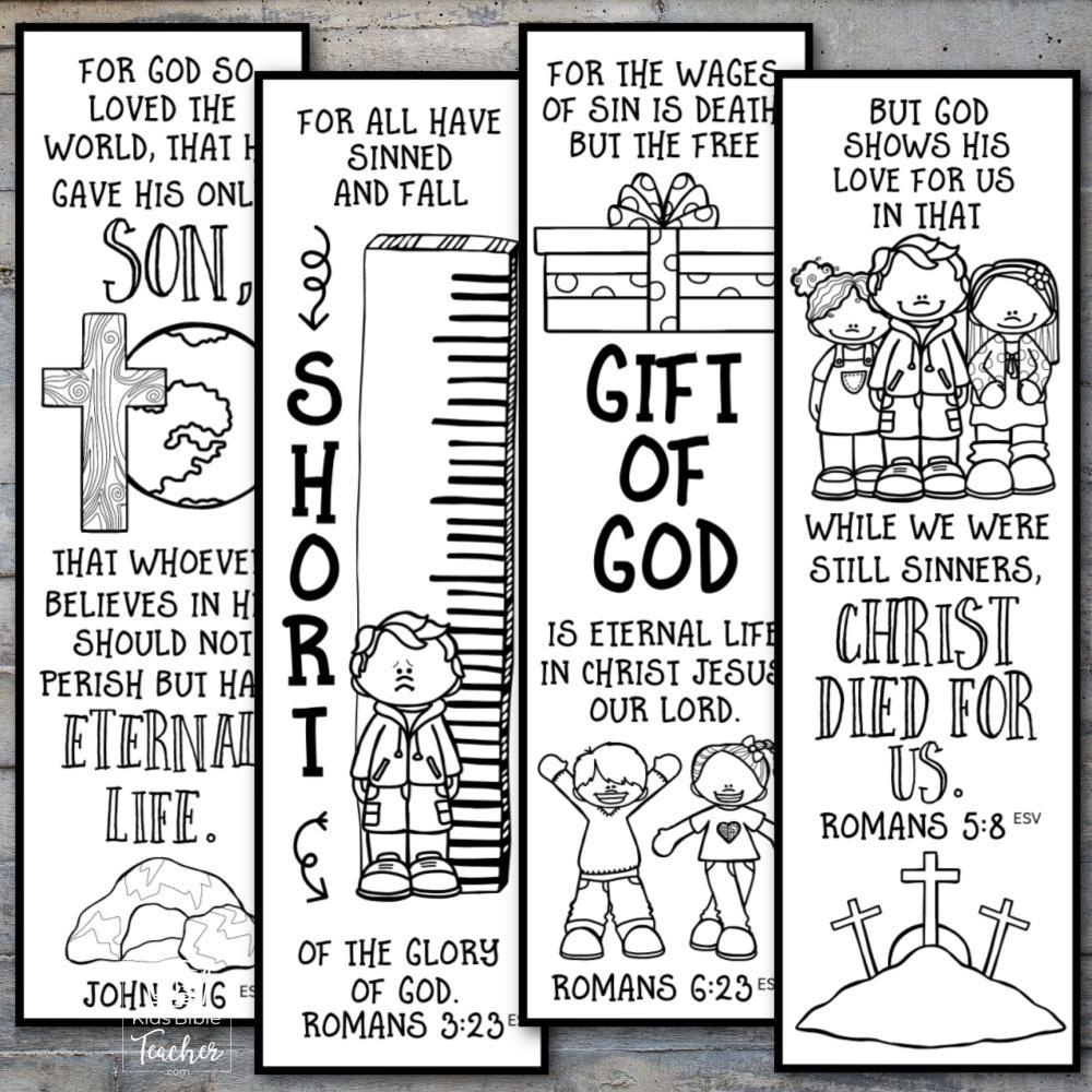 Printable Salvation Bookmarks - Kids Bible Teacher throughout Free Printable Bible Bookmarks to Color For Kids