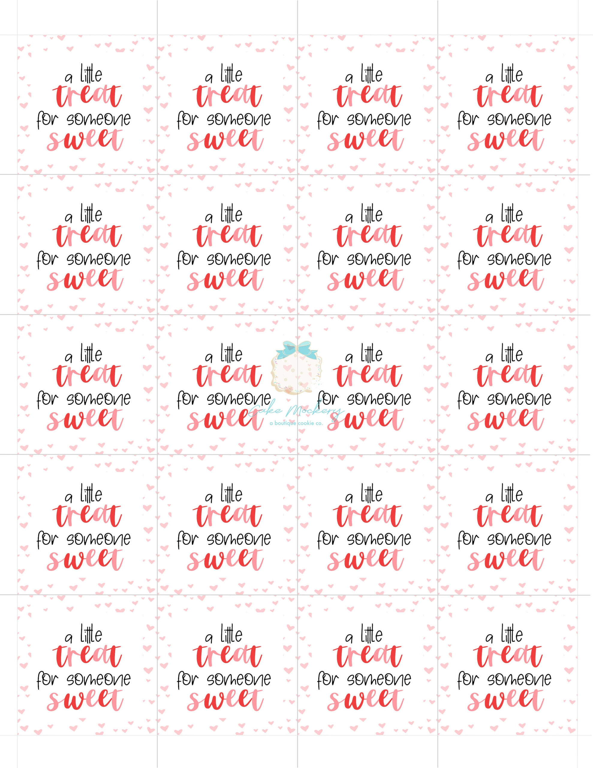 Printable Tag - A Little Treat For Someone Sweet - 2&amp;quot; Square - Etsy for Just A Little Treat For Someone Sweet Free Printable