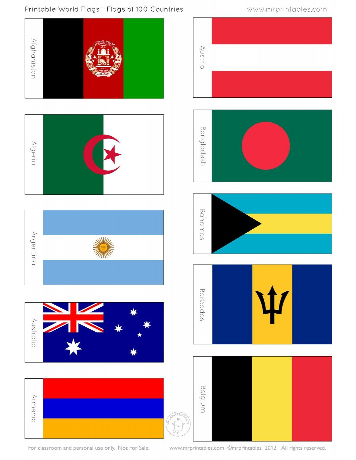 Printable World Flags - Mr Printables in Flags of the World Free Printable