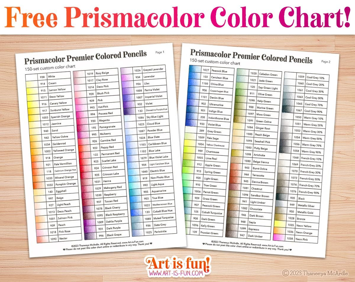 Prismacolor Colored Pencils Blank Color Chart For Set Of 150 with regard to Free Printable Colored Pencil Swatch Template