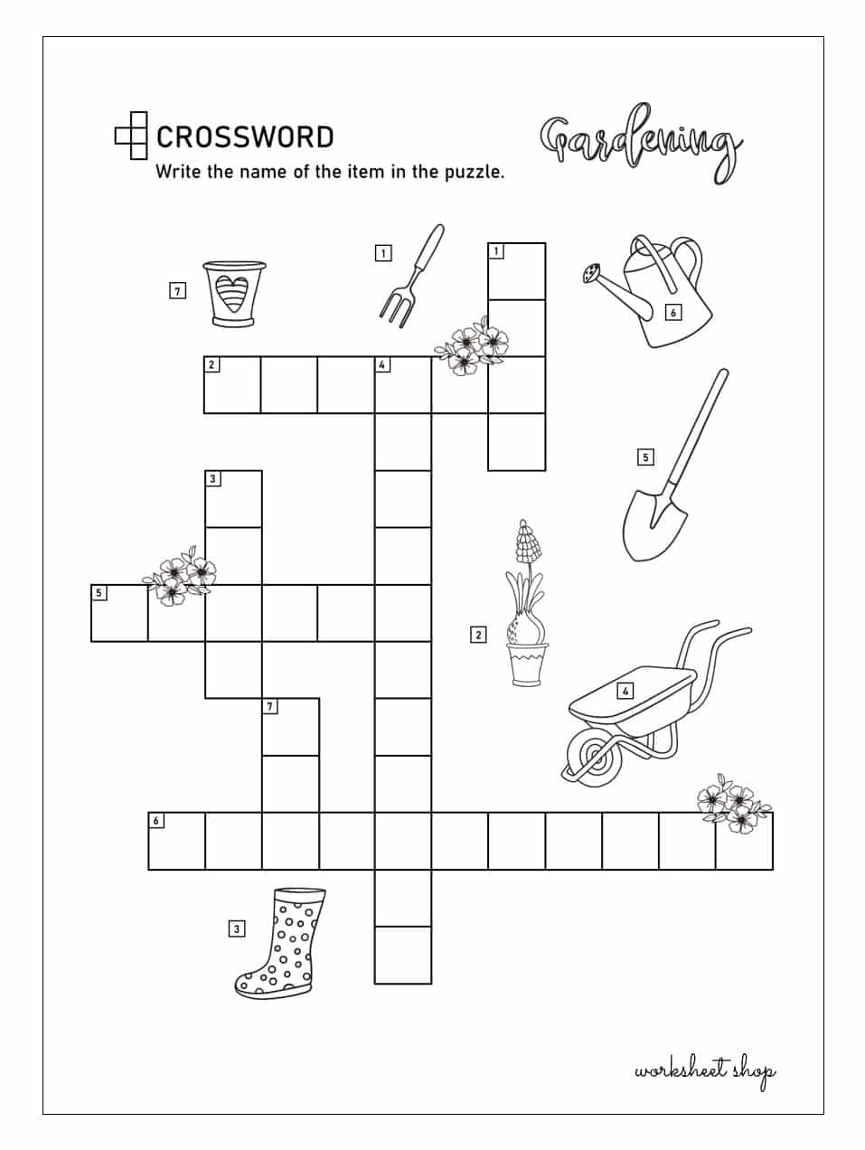 Puzzles – Worksheet Shop with regard to Crossword Puzzles For First Graders Printable