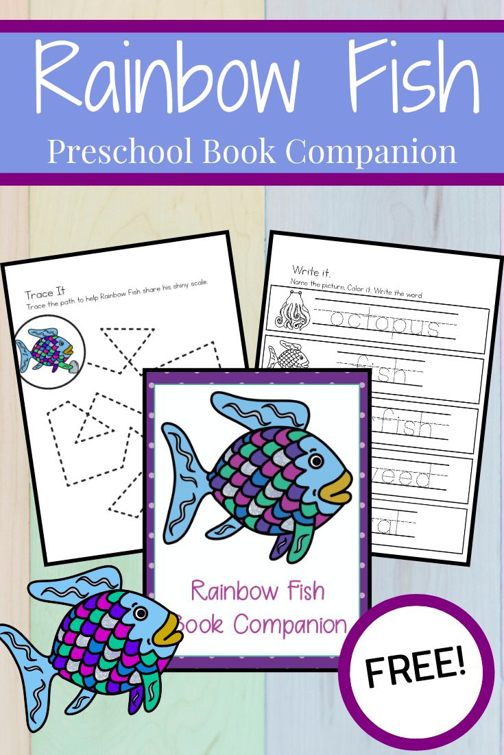 Rainbow Fish Book Printables pertaining to Free Rainbow Fish Printables