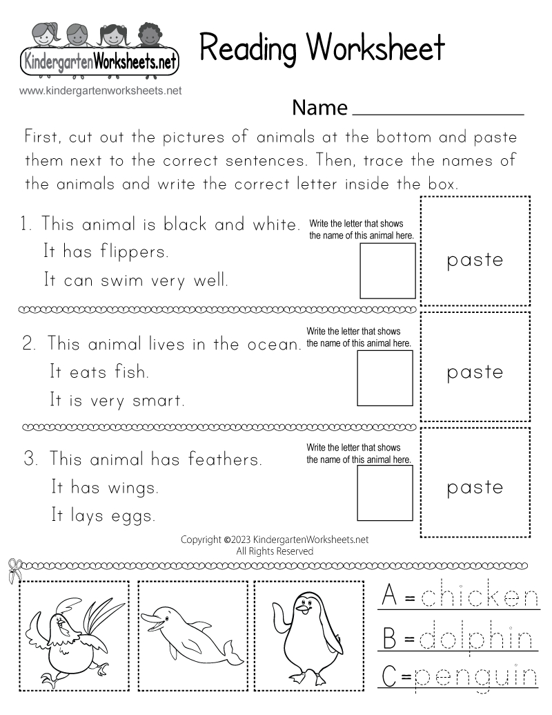 Reading Worksheet - Free Printable, Digital, &amp;amp; Pdf with Reading Worksheets Printable For For Kids