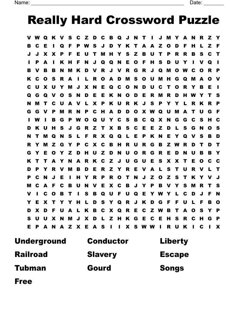 Really Hard Crossword Puzzle Word Search - Wordmint with Crossword Puzzles Printable Hard