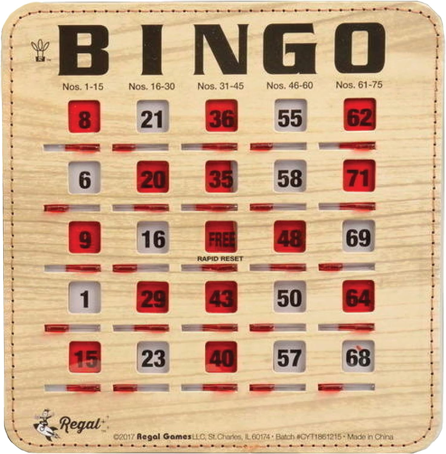 Regal Bingo - Extra Thick Stitched Cardstock Shutter Nigeria | Ubuy inside Bingo Cards with Sliders