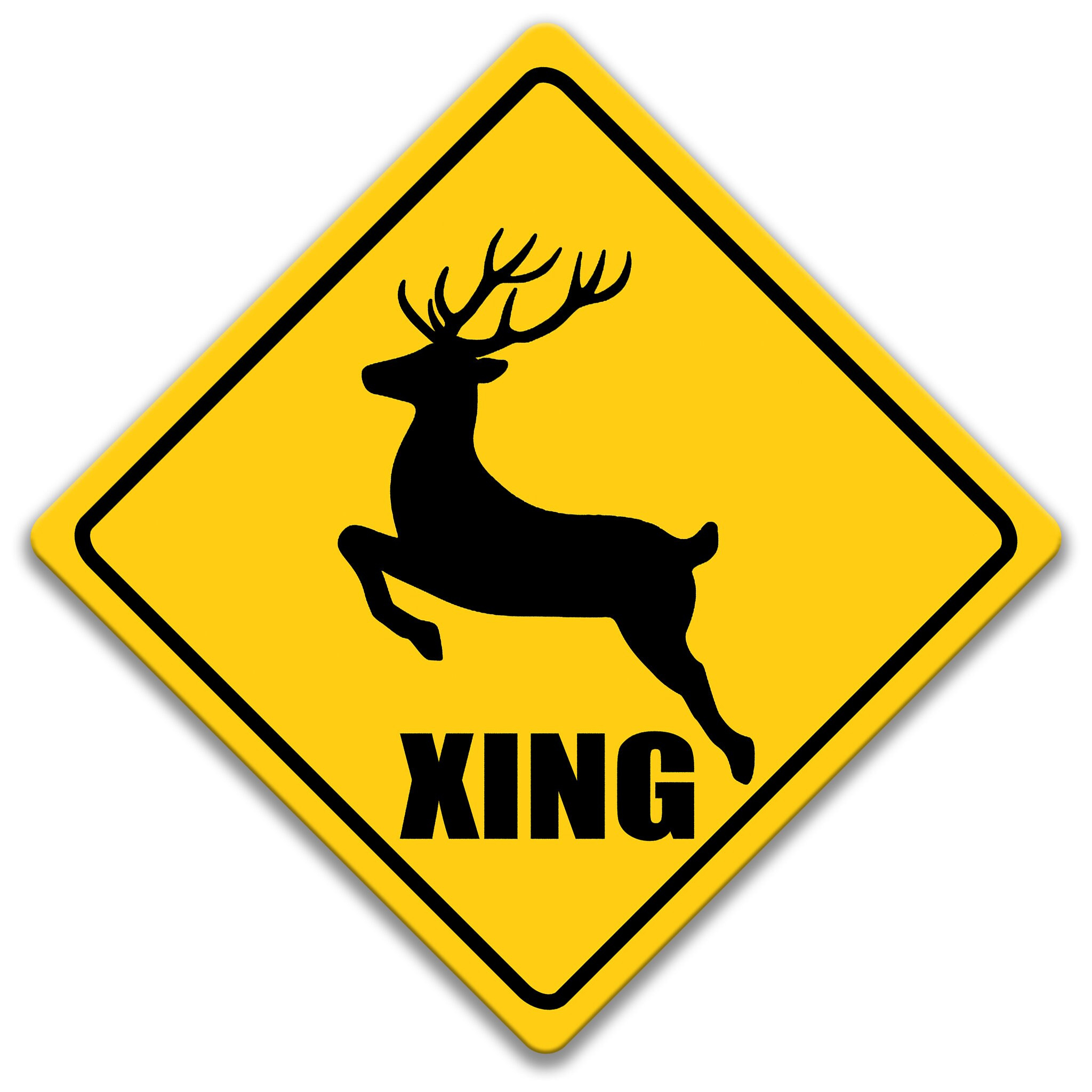 Reindeer Crossing Zeichen, Rentier Xing Zeichen, Rentier-Dekor inside Deer Crossing Sign Printable