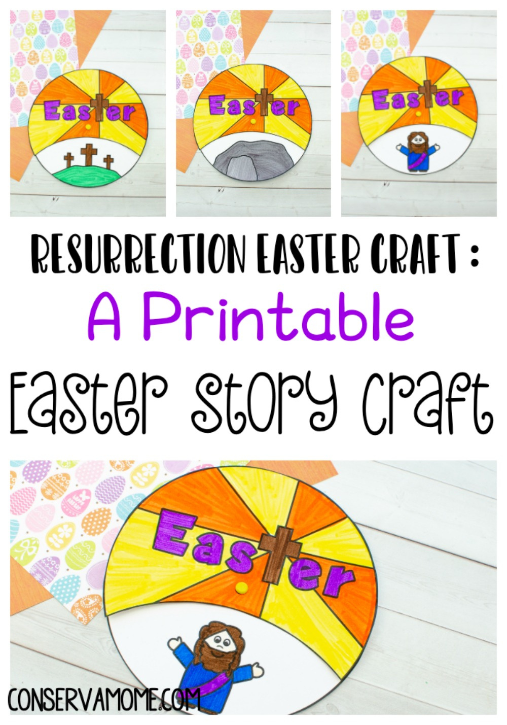 Resurrection Easter Craft : A Printable Easter Story Craft for Free Printable Easter Story Wheel