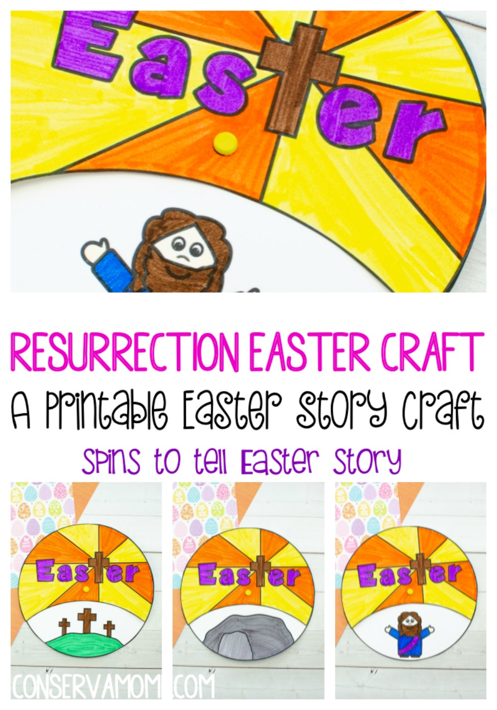 Resurrection Easter Craft : A Printable Easter Story Craft pertaining to Easter Story Printables Free