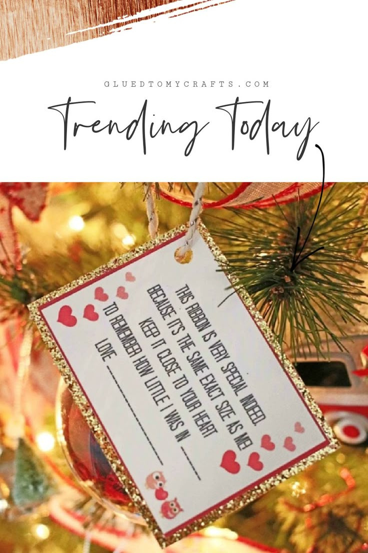 Ribbon Height Keepsake Ornament – Free Printable intended for Ribbon Height Poem Free Printable
