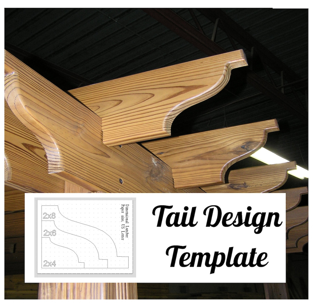 Roma Pergola Tail Design Template - Etsy inside Printable Free Printable Pergola End Templates