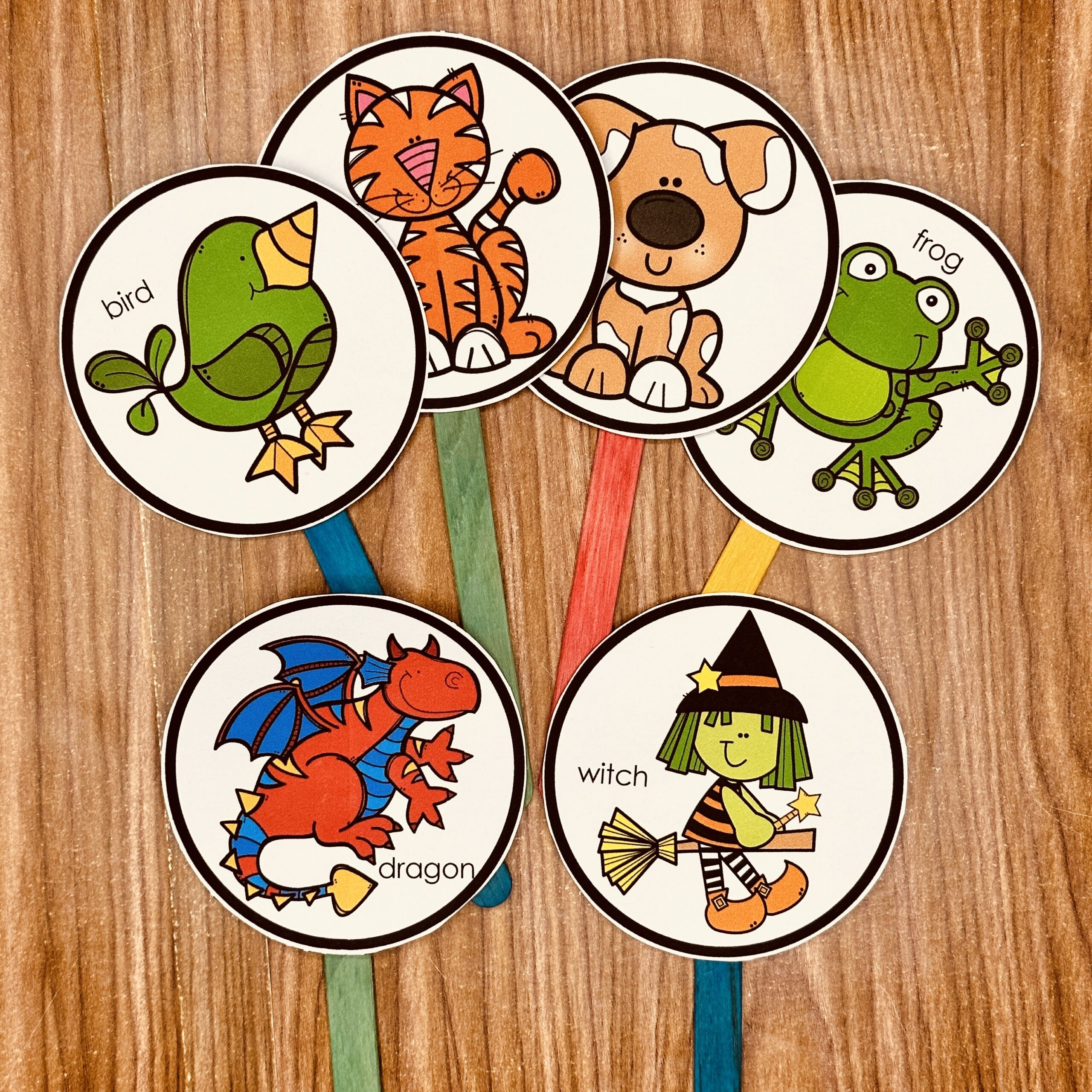 Room On The Broom Character Sticks - Simply Kinder Plus intended for Printable Room on the Broom Characters