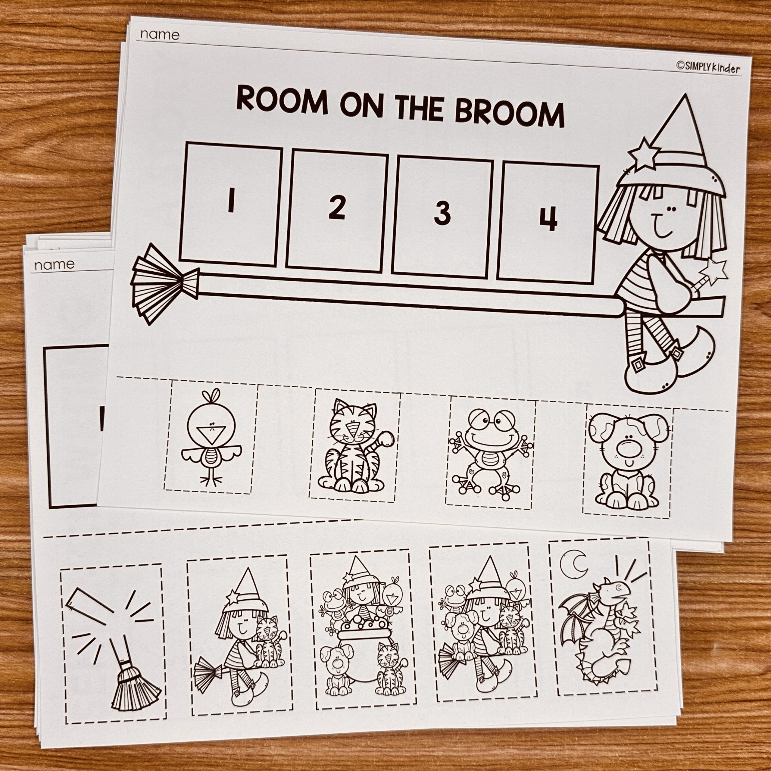 Room On The Broom Sequencing - Simply Kinder Plus with Free Room on the Broom Printables