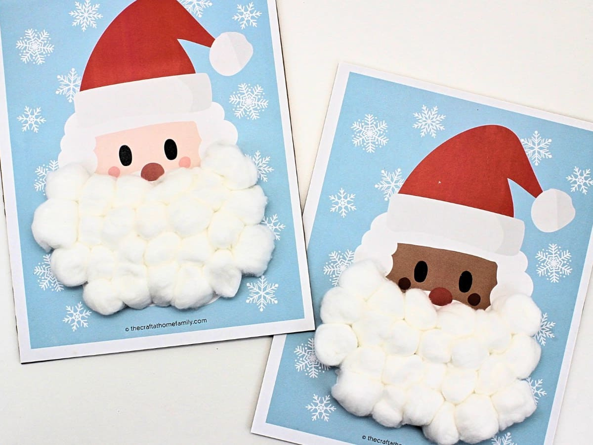 Santa&amp;#039;S Beard Countdown Calendar throughout Free Printable Santa Cotton Ball Beard